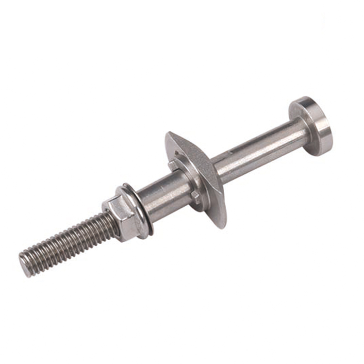 Cheese head bolt with hexagon nut and plain washer